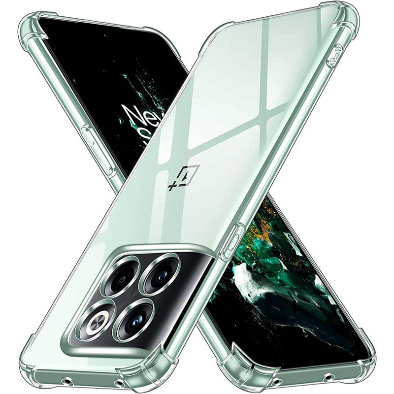 TPU чехол GETMAN Ease logo усиленные углы Full Camera для OnePlus 10T (Бесцветный (прозрачный))