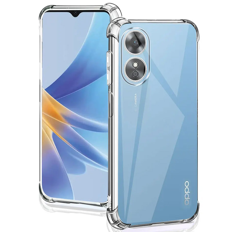 TPU чехол GETMAN Ease logo усиленные углы Full Camera для Oppo Reno 8 T 4G (Бесцветный (прозрачный))