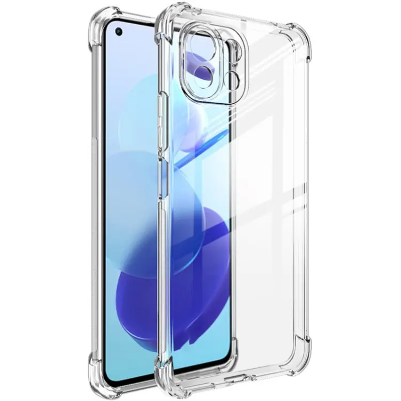 TPU чехол GETMAN Ease logo усиленные углы Full Camera для Xiaomi Mi 11 Lite (Бесцветный (прозрачный))