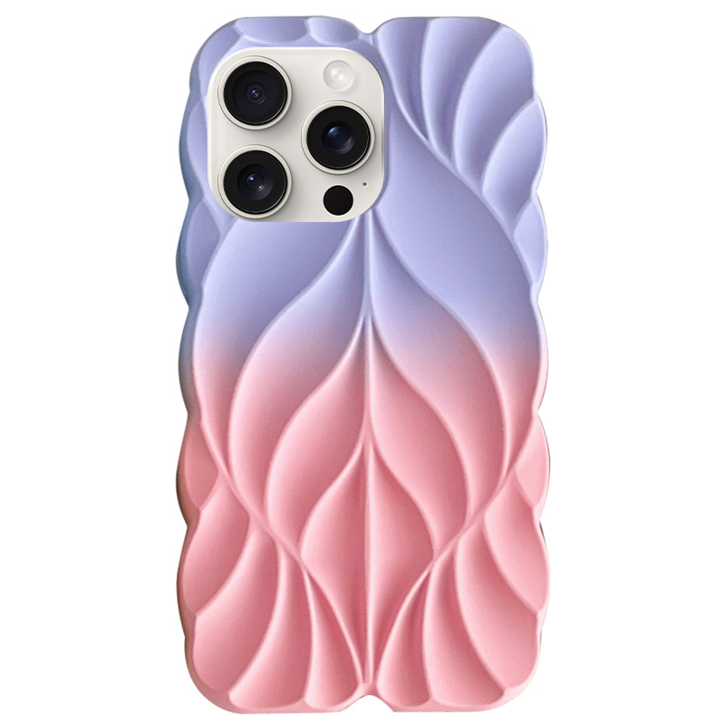 TPU чохол Leaf для Apple iPhone 15 Pro Max (6.7") (Lilac / Pink)