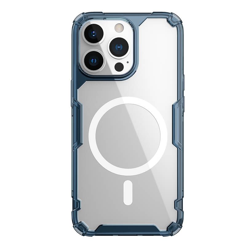 TPU чохол Nillkin Nature Pro Magnetic для Apple iPhone 15 Pro (6.1") (Синій (прозорий))