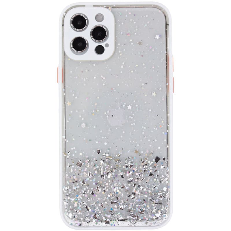 TPU чехол Spangle star с защитой камеры для Apple iPhone 13 Pro (6.1") (Белый)