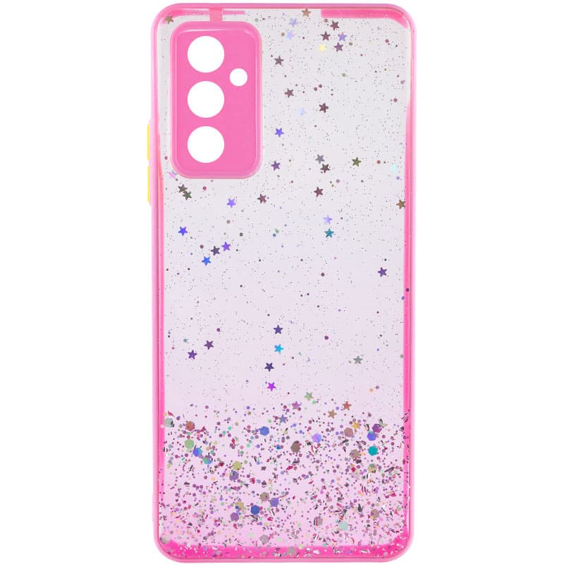 TPU чехол Spangle star с защитой камеры для Samsung Galaxy A25 5G (Розовый)