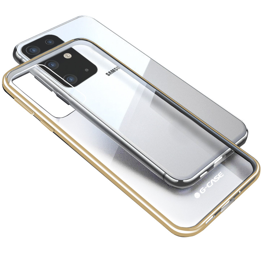 TPU чехол G-Case Shiny Series для Samsung Galaxy S20 Ultra (Золотой)