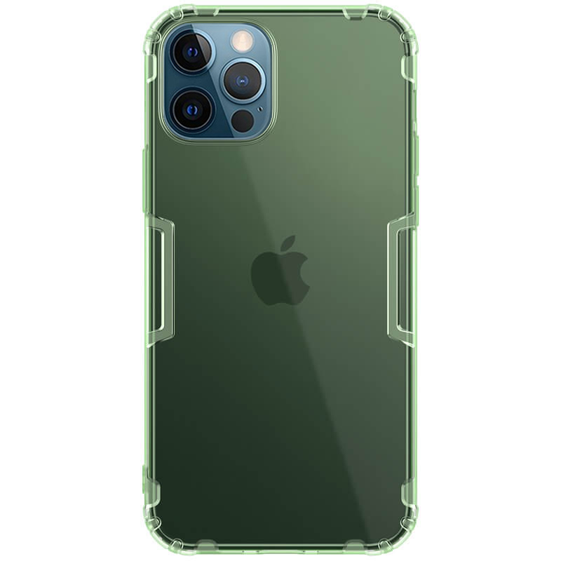 TPU чехол Nillkin Nature Series для Apple iPhone 12 Pro Max (6.7") (Темно-зеленый (прозрачный))