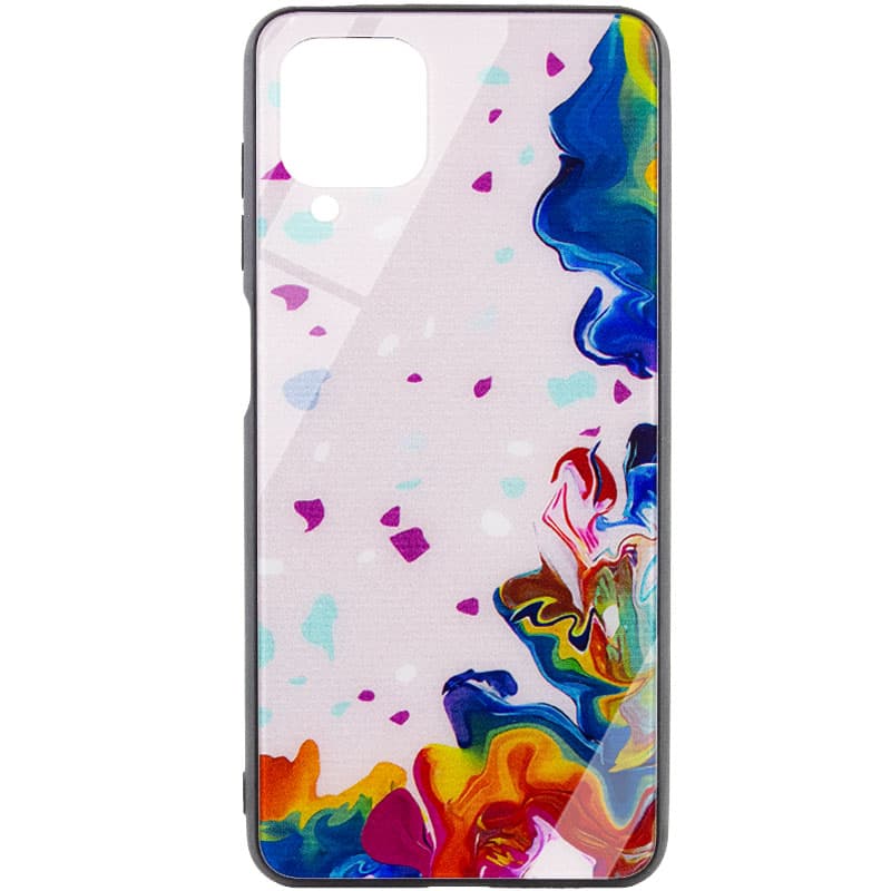 TPU+Glass чехол Diversity для Samsung Galaxy A12 / M12 (Stains multicolored)
