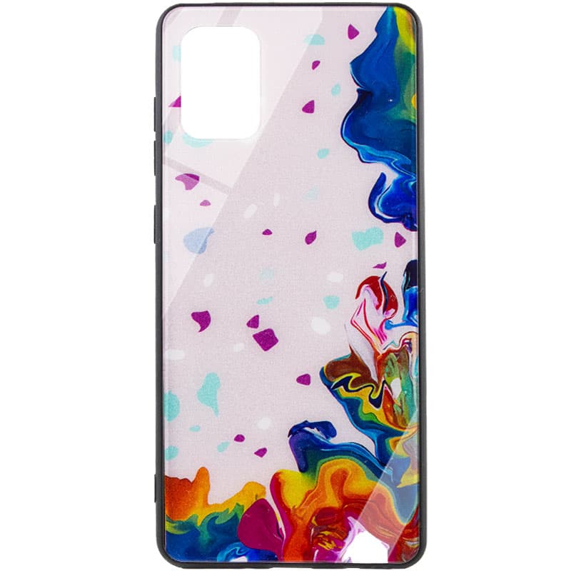 TPU+Glass чехол Diversity для Samsung Galaxy A72 4G / A72 5G (Stains multicolored)
