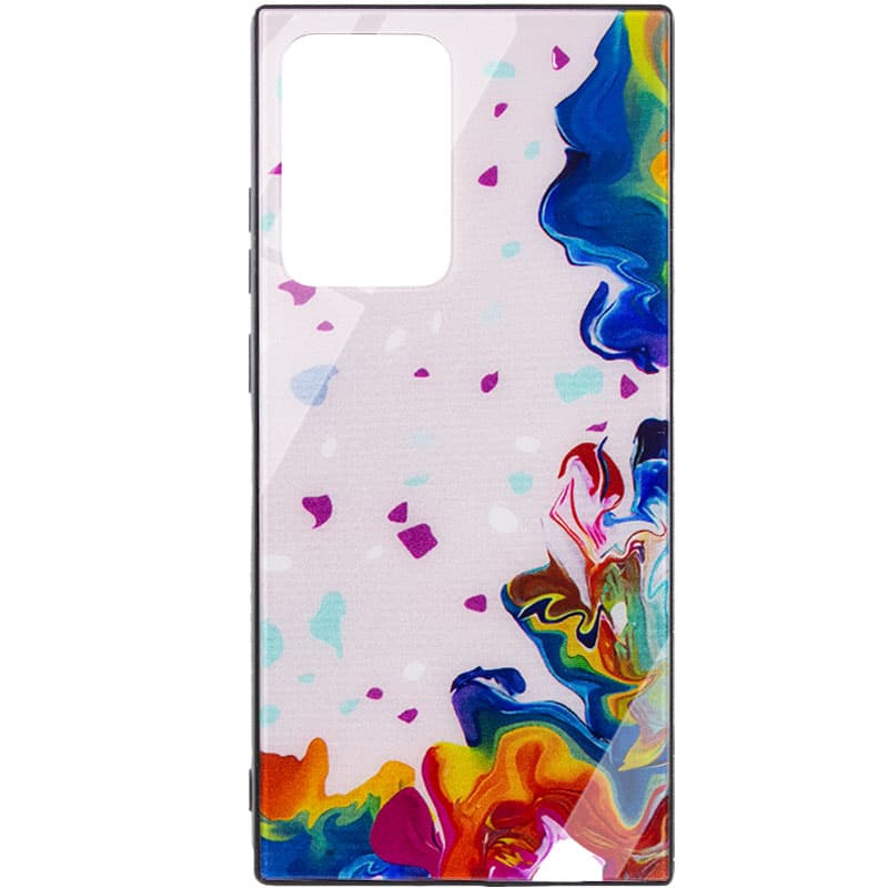 TPU+Glass чохол Diversity для Samsung Galaxy Note 20 Ultra (Stains multicolored)