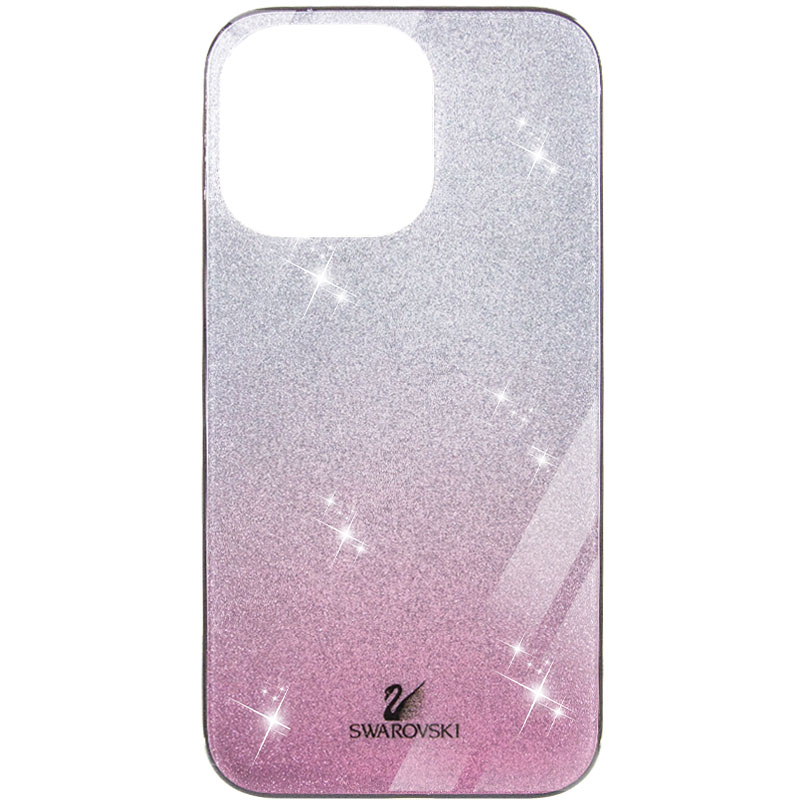 TPU+Glass чехол Swarovski для Apple iPhone 13 Pro (6.1") (Розовый)