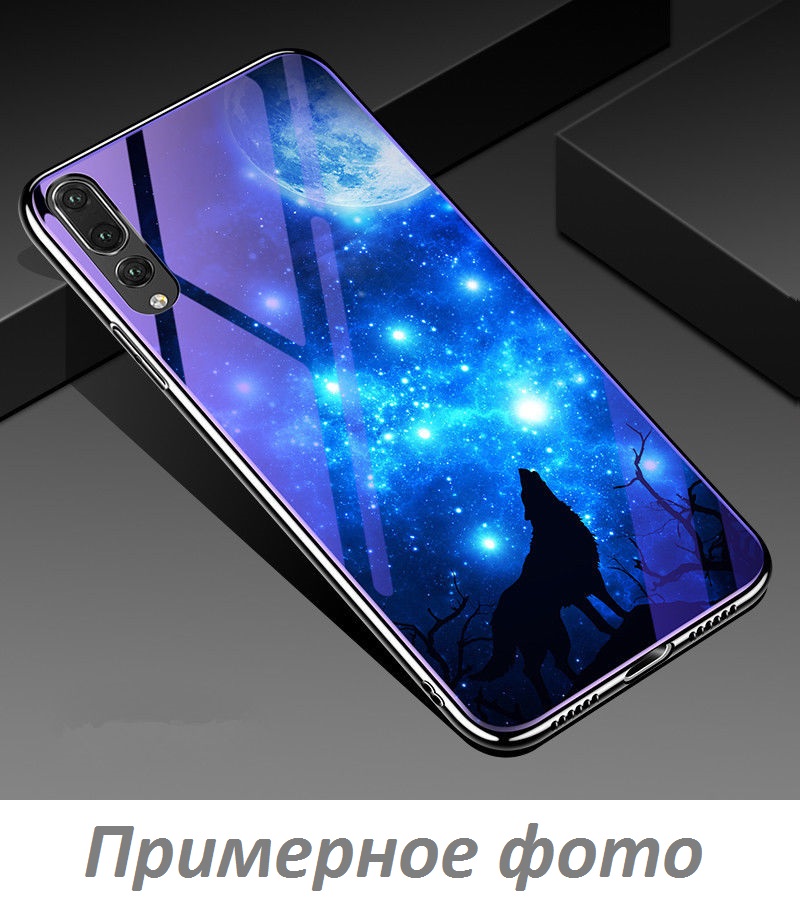 TPU+Glass чехол Fantasy с глянцевыми торцами для Huawei Honor 8X Max (Лунная ночь)