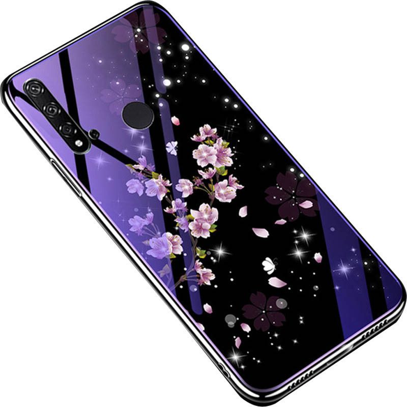 TPU+Glass чехол Fantasy с глянцевыми торцами для Huawei Nova 5i / P20 lite (2019) (Цветение)