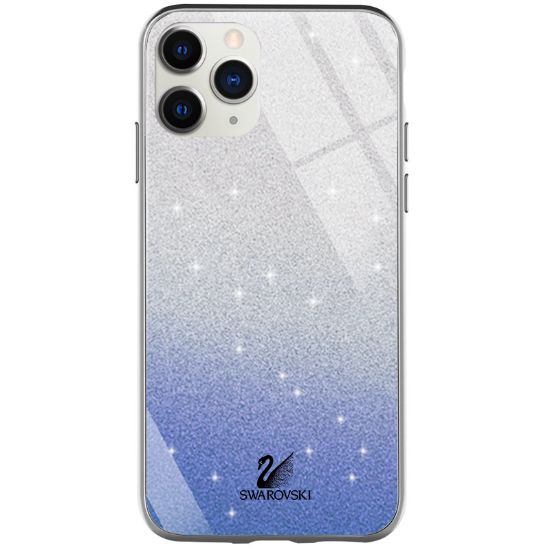 TPU+Glass чохол Swarovski для Apple iPhone 11 Pro (5.8") (Синій)