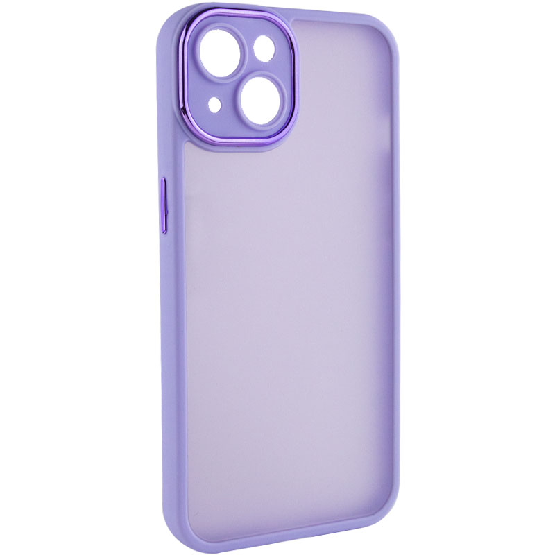 TPU+PC чохол Accent для Apple iPhone 14 (6.1") (White / Purple)