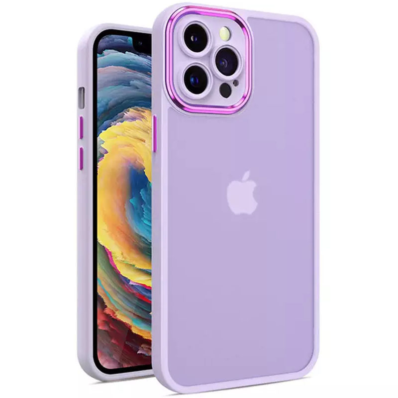 TPU+PC чехол Accent для Apple iPhone 14 Pro Max (6.7") (White / Purple)