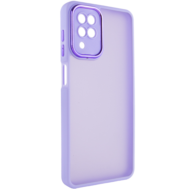 TPU+PC чехол Accent для Samsung Galaxy A12 (White / Purple)