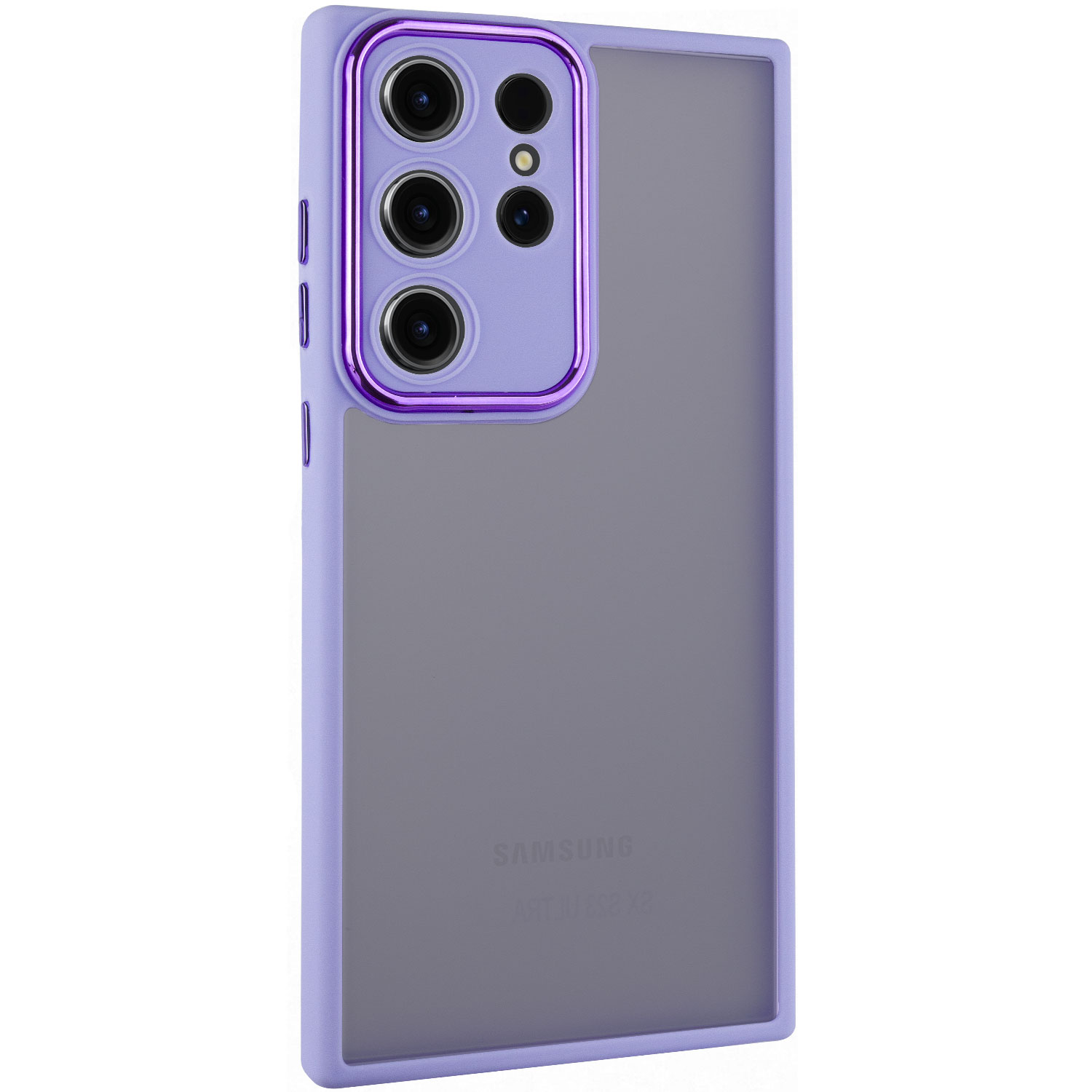 TPU+PC чохол Accent для Samsung Galaxy S23 Ultra (White / Purple)