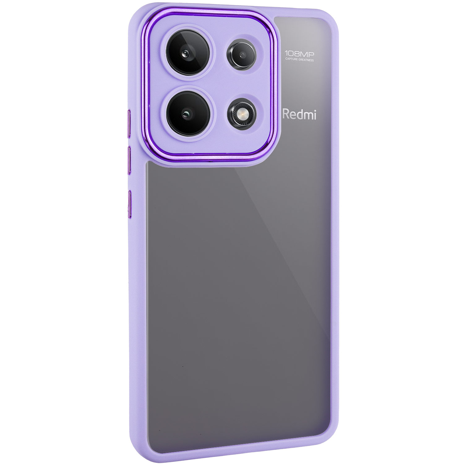 TPU+PC чохол Accent для Xiaomi Poco X6 (White / Purple)