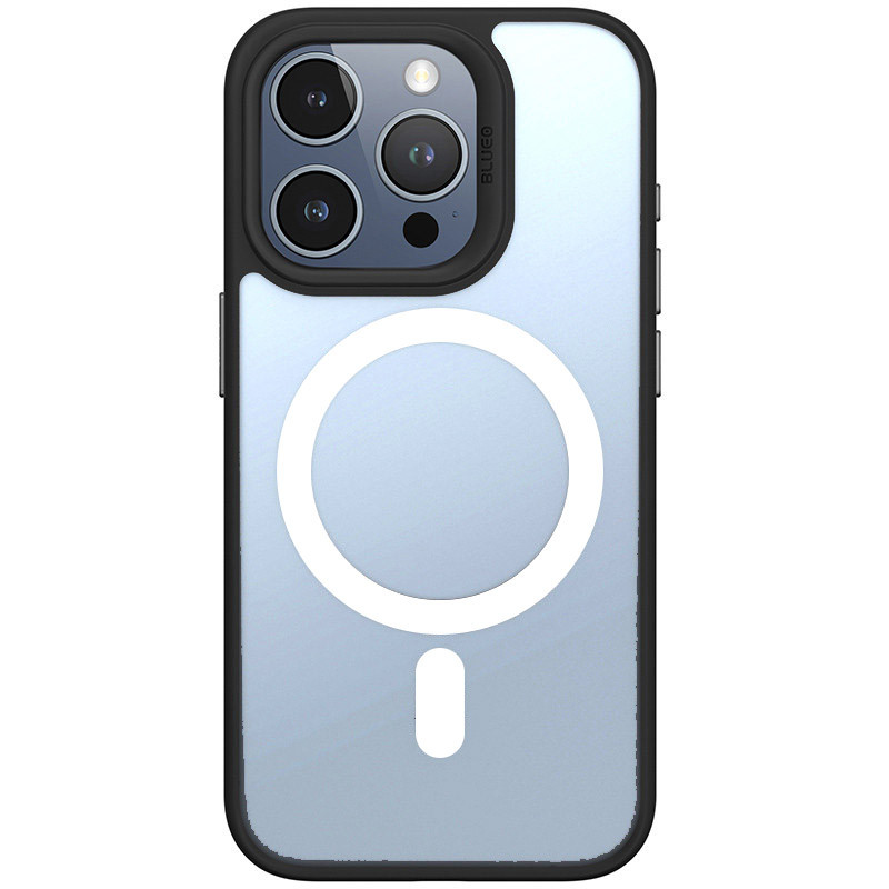 TPU+PC чехол Blueo Skin Friendly Frosted with MagSafe для Apple iPhone 15 Pro Max (6.7") (Черный)