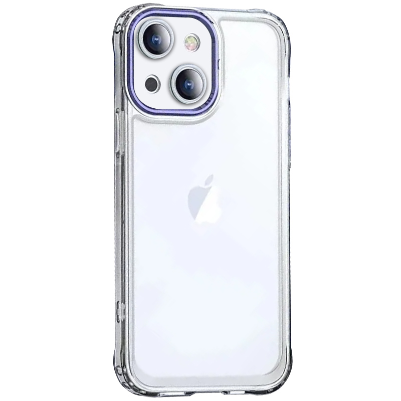 TPU+PC чохол ColorCam для Apple iPhone 14 (6.1") (Прозорий / фіолетовий)