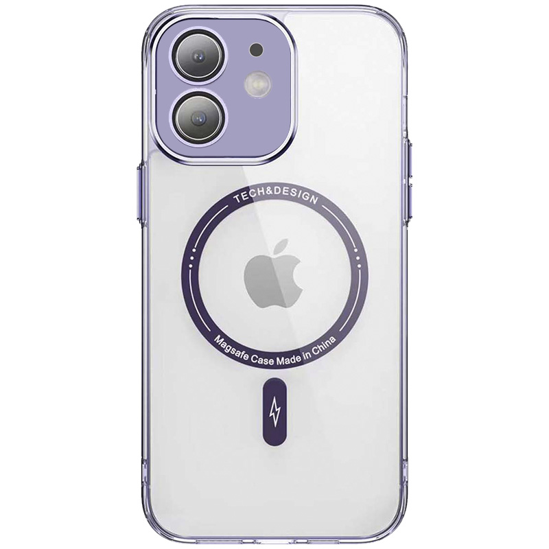 TPU+PC чехол Fullcolor with Magnetic Safe для Apple iPhone 12 (6.1") (Purple)