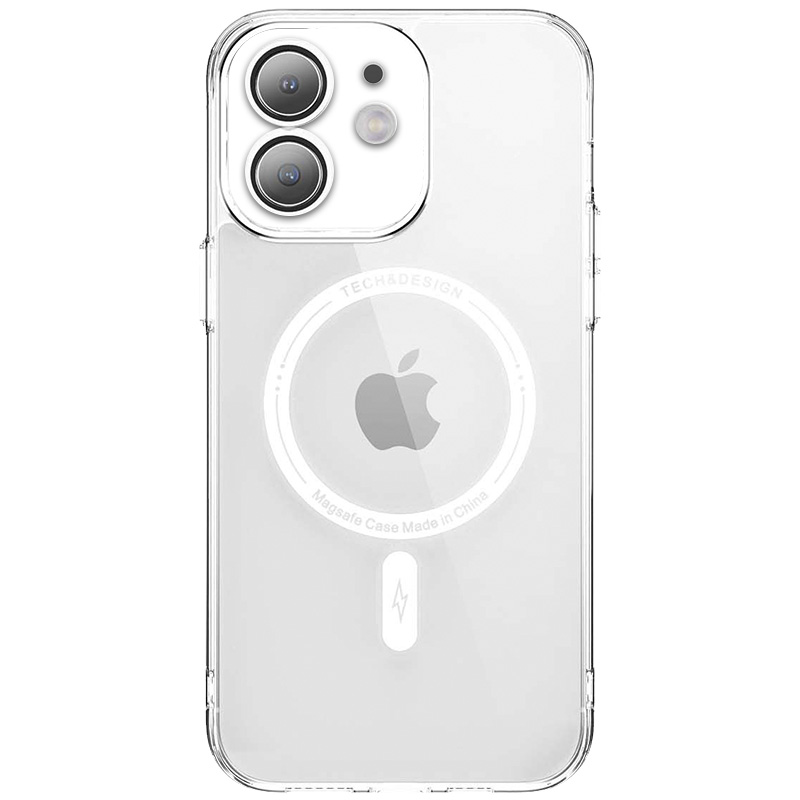 TPU+PC чехол Fullcolor with Magnetic Safe для Apple iPhone 12 (6.1") (White)