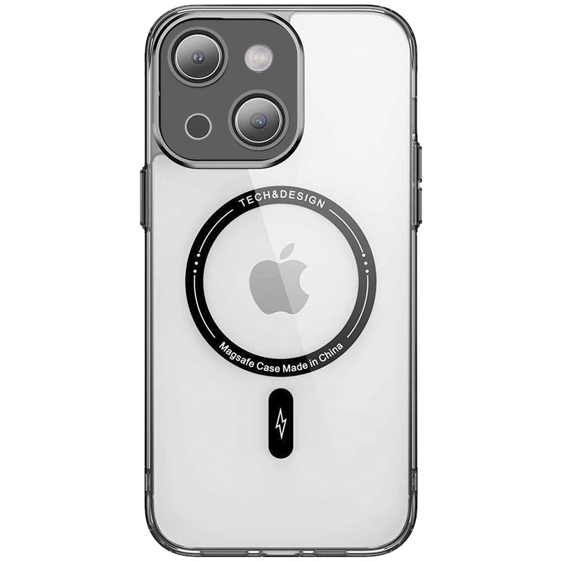 TPU+PC чохол Fullcolor with Magnetic Safe для Apple iPhone 13 (6.1") (Black)