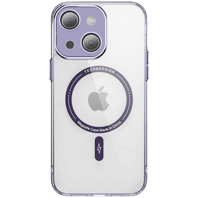TPU+PC чехол Fullcolor with Magnetic Safe для Apple iPhone 13 (6.1") (Purple)