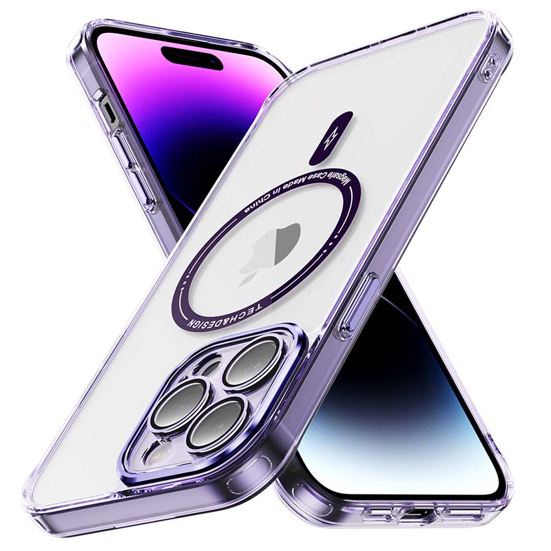 TPU+PC чохол Fullcolor with Magnetic Safe для Apple iPhone 13 Pro (6.1") (Purple)