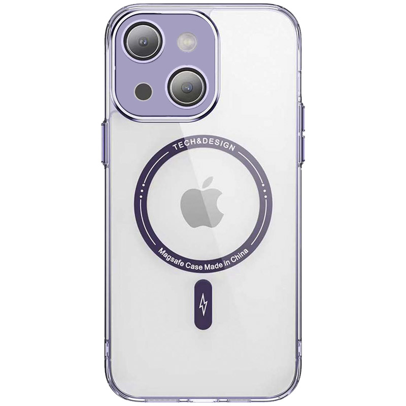 TPU+PC чохол Fullcolor with Magnetic Safe для Apple iPhone 14 (6.1") (Purple)