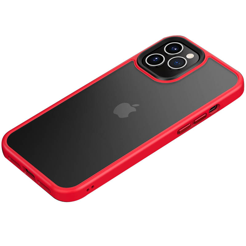 TPU+PC чехол LikGus Maxshield New для Apple iPhone 12 Pro / 12 (6.1") (Красный)