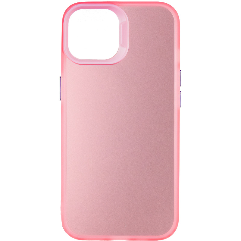 TPU+PC чехол Magic glow with protective edge для Apple iPhone 13 / 14 (6.1") (Pink)