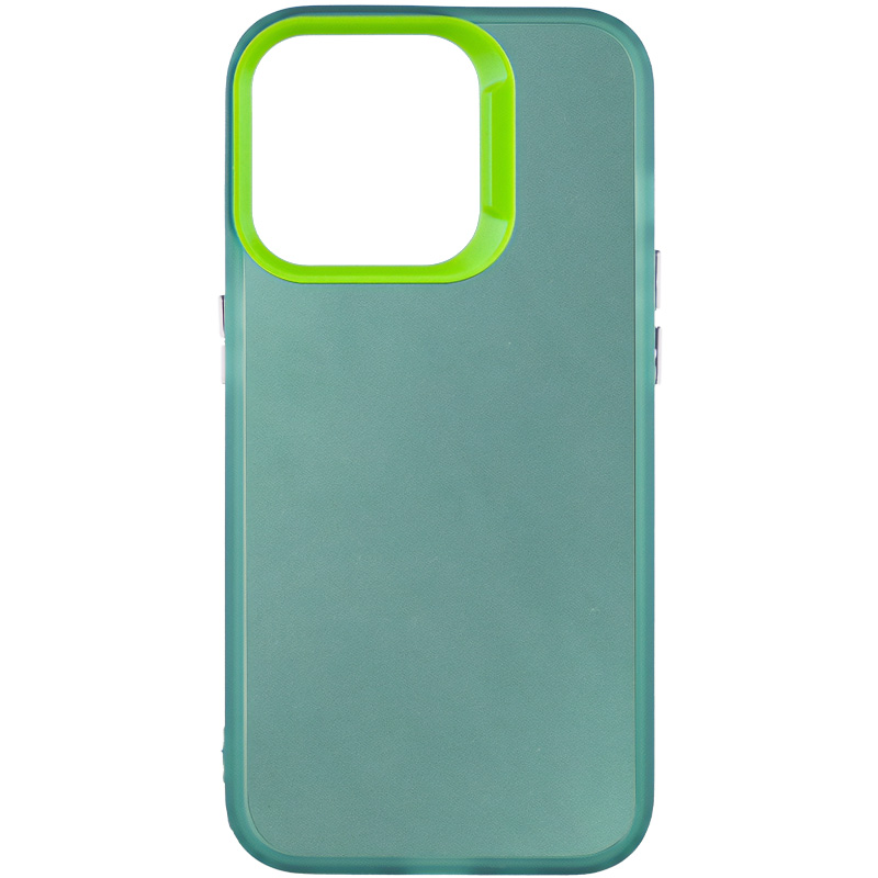 TPU+PC чехол Magic glow with protective edge для Apple iPhone 15 Pro Max (6.7") (Green)