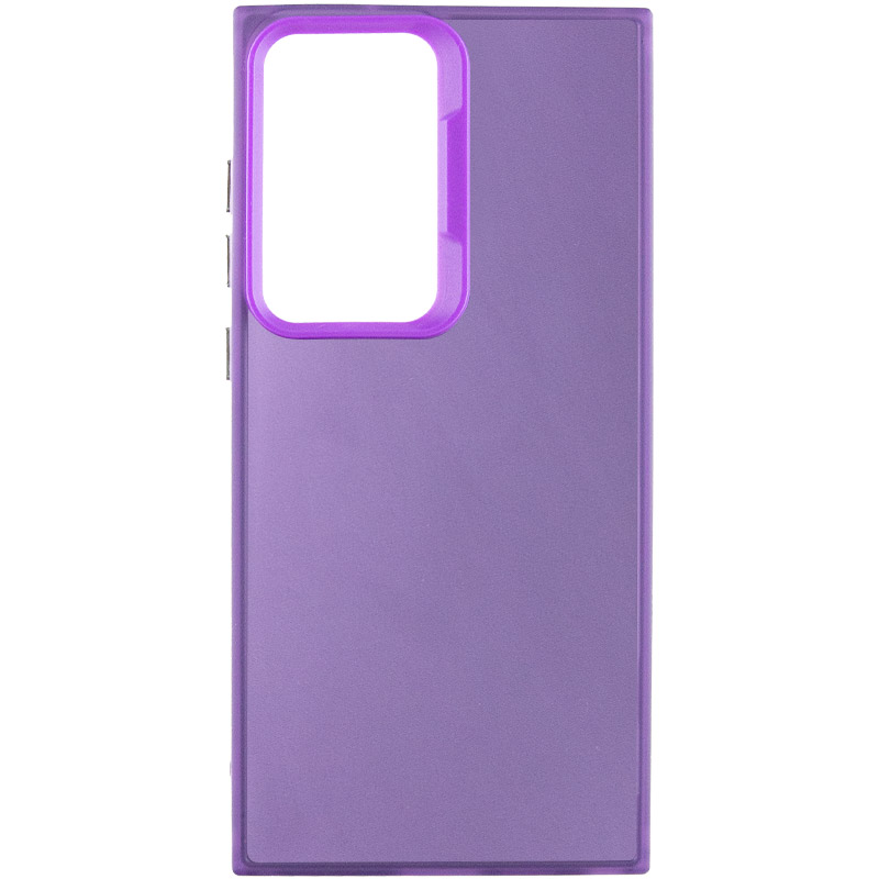 TPU+PC чехол Magic glow with protective edge для Samsung Galaxy S22 Ultra (Purple)