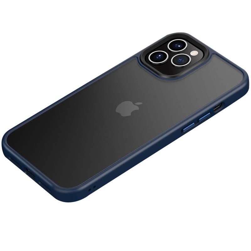 TPU+PC чехол Metal Buttons для Apple iPhone 11 Pro (5.8") (Синий)