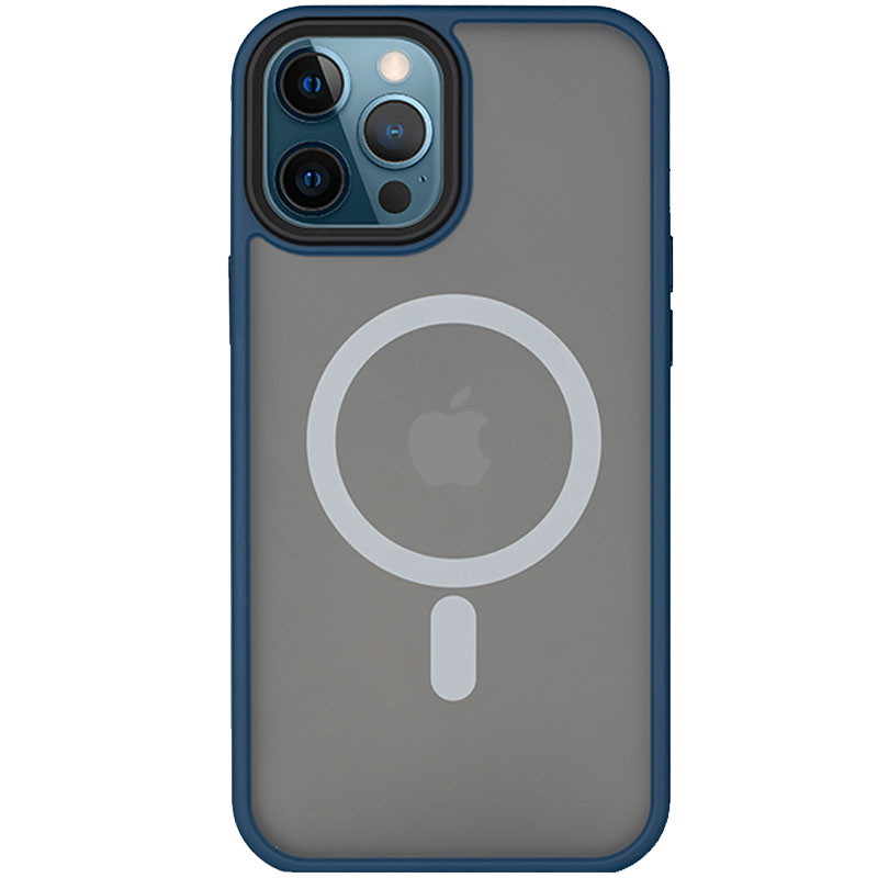 TPU+PC чохол Metal Buttons with MagSafe для Apple iPhone 14 Pro (6.1") (Синій)