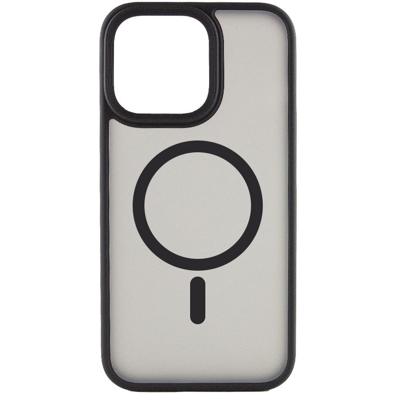 TPU+PC чехол Metal Buttons with MagSafe для Apple iPhone 15 Pro Max (6.7") (Черный)