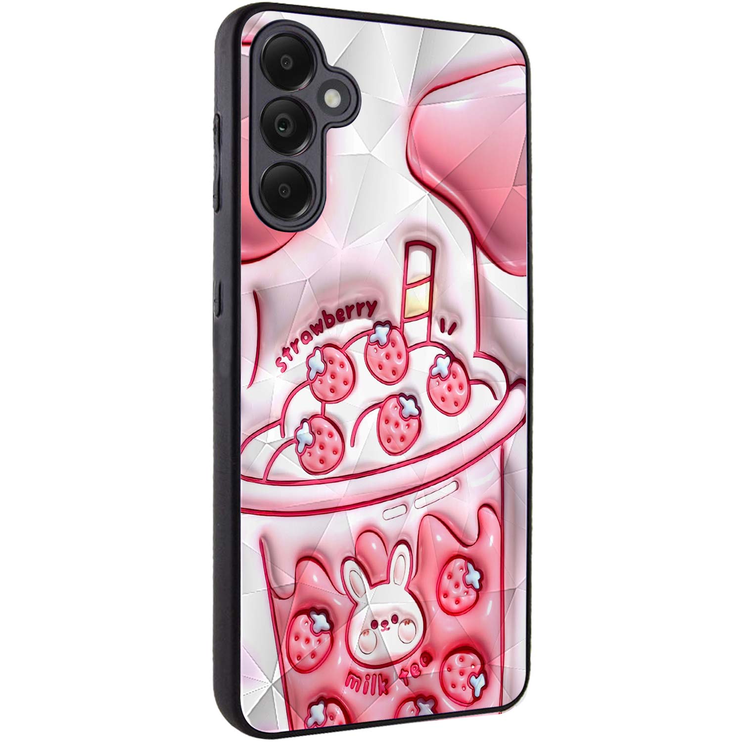 TPU+PC чехол Prisma Fluffie для Xiaomi Redmi 13 4G / Poco M6 4G (Strawberry)