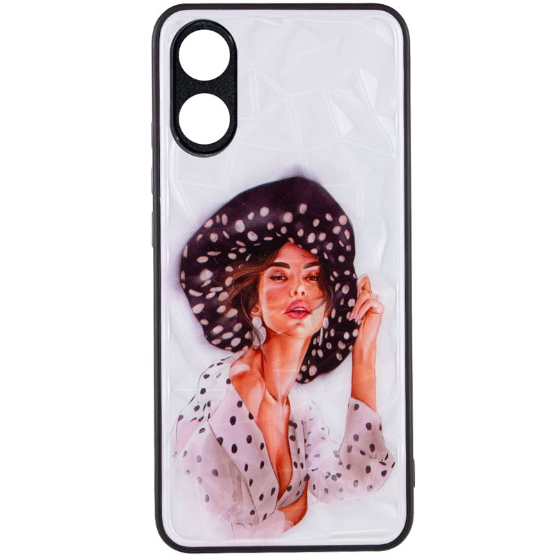 TPU+PC чохол Prisma Ladies для Oppo A38 (Girl in a hat)