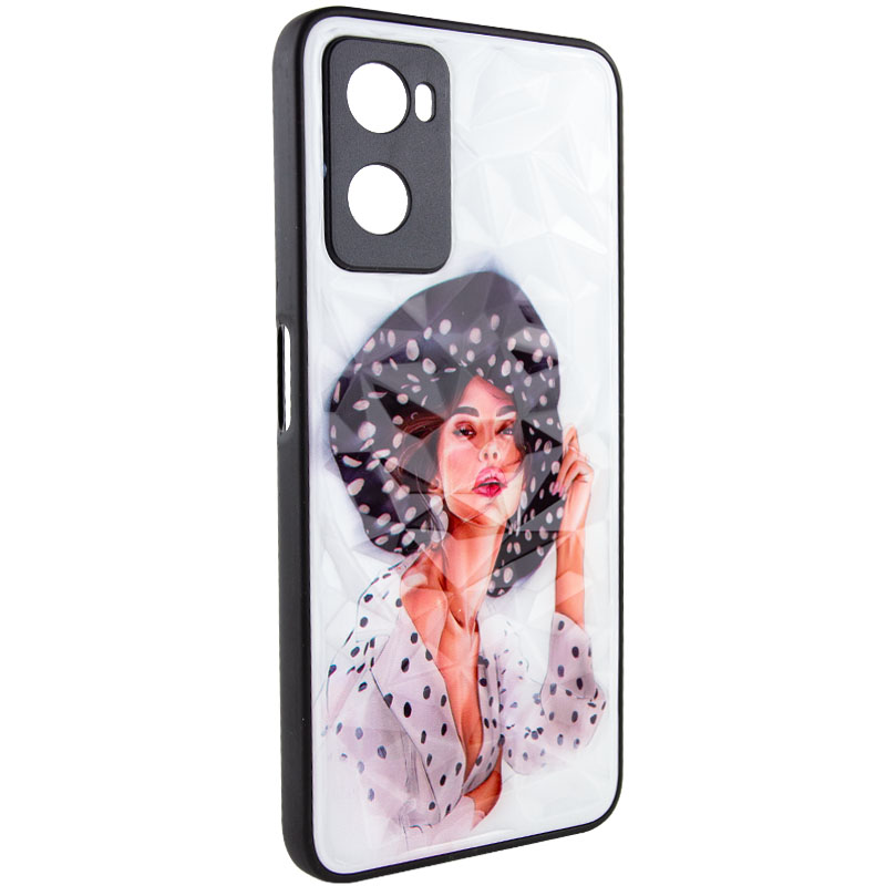 TPU+PC чохол Prisma Ladies для Oppo A57s (Girl in a hat)