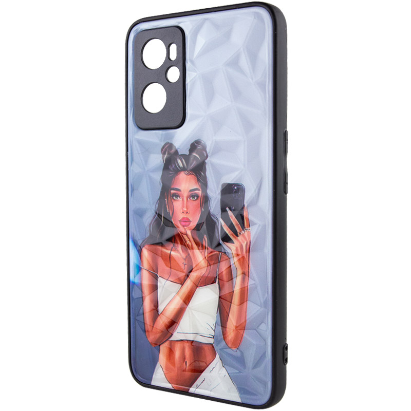 TPU+PC чехол Prisma Ladies для Oppo A96 (Black in White)