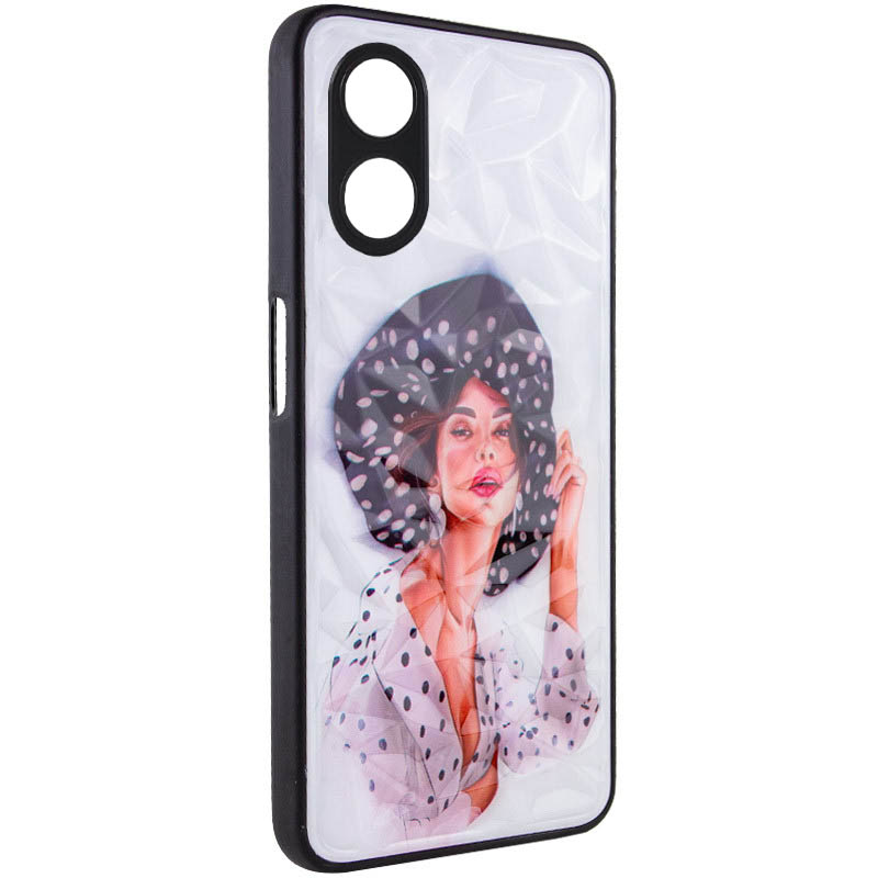 TPU+PC чехол Prisma Ladies для Oppo A98 (Girl in a hat)