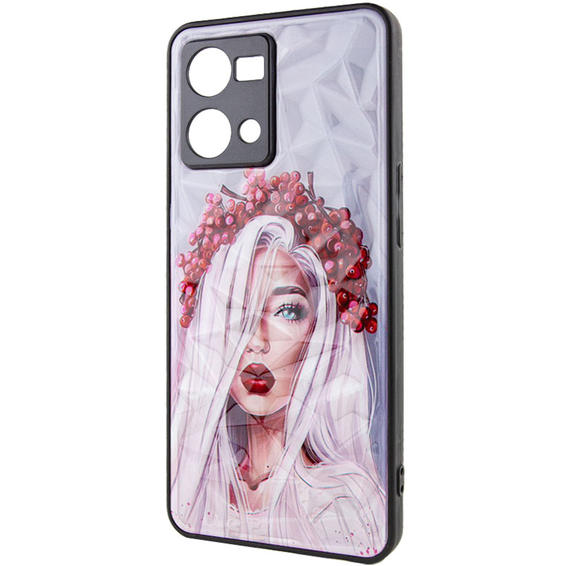TPU+PC чехол Prisma Ladies для Oppo Reno 7 4G (Ukrainian Girl)