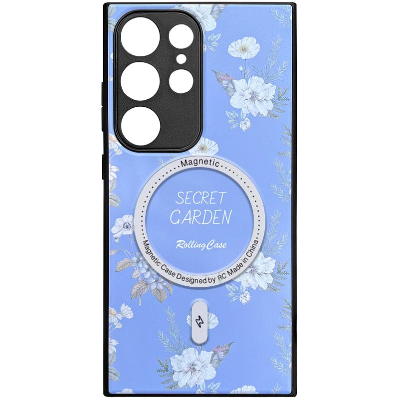 TPU+PC чехол Secret Garden with MagFit для Samsung Galaxy S23 Ultra (Lilac)