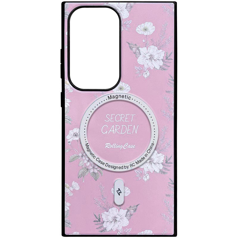 TPU+PC чехол Secret Garden with MagFit для Samsung Galaxy S24 FE (Pink)