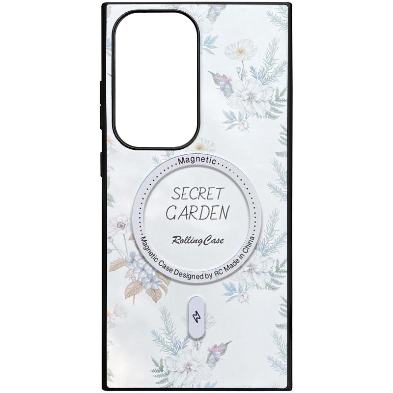 TPU+PC чехол Secret Garden with MagFit для Samsung Galaxy S24 FE (White)