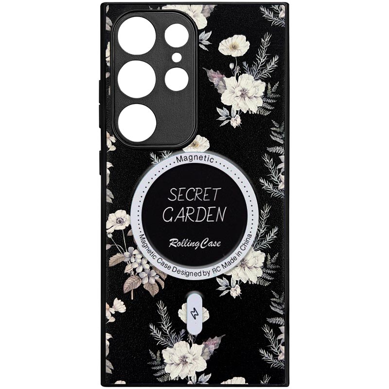 TPU+PC чохол Secret Garden with MagFit для Samsung Galaxy S24 Ultra (Black)