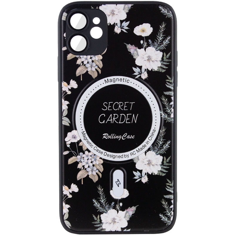 TPU+PC чохол Secret Garden with MagSafe для Apple iPhone 11 (6.1") (Black)