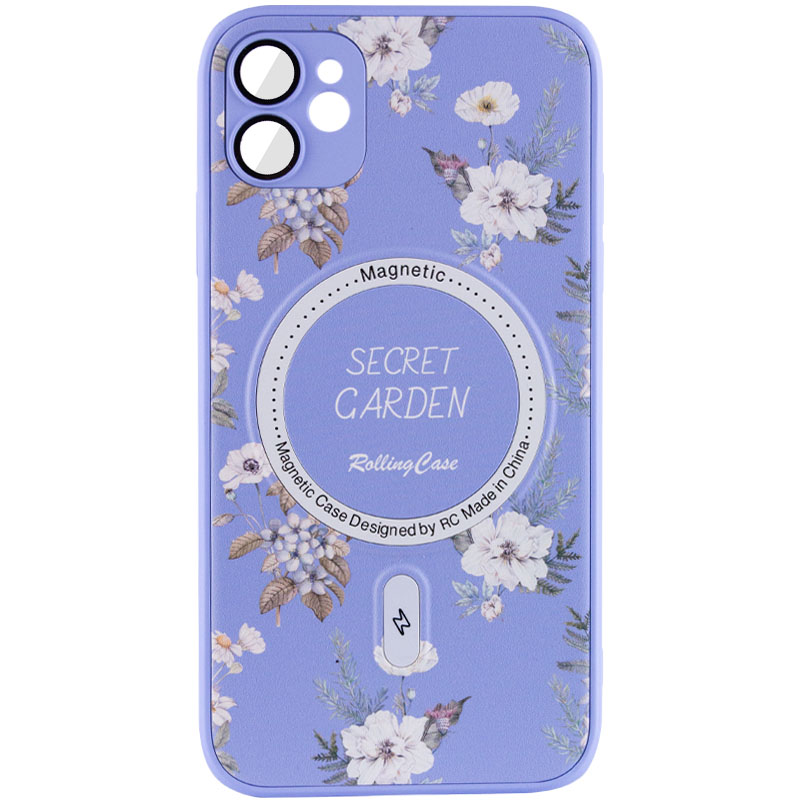 TPU+PC чехол Secret Garden with MagSafe для Apple iPhone 12 (6.1") (Lilac)