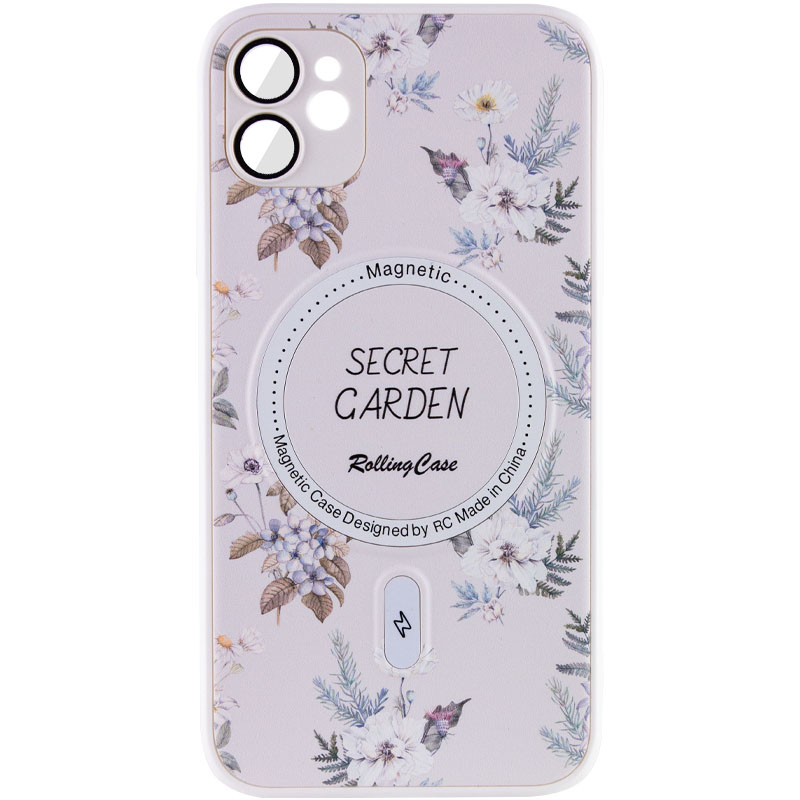 TPU+PC чохол Secret Garden with MagSafe для Apple iPhone 12 (White)