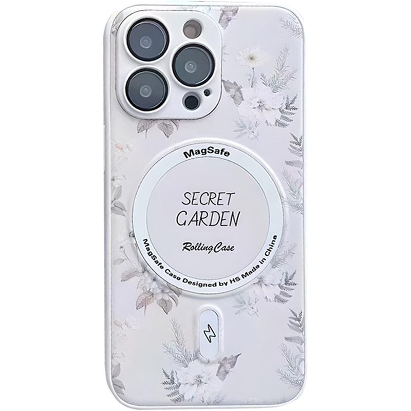 TPU+PC чехол Secret Garden with MagSafe для Apple iPhone 12 Pro (6.1") (White)